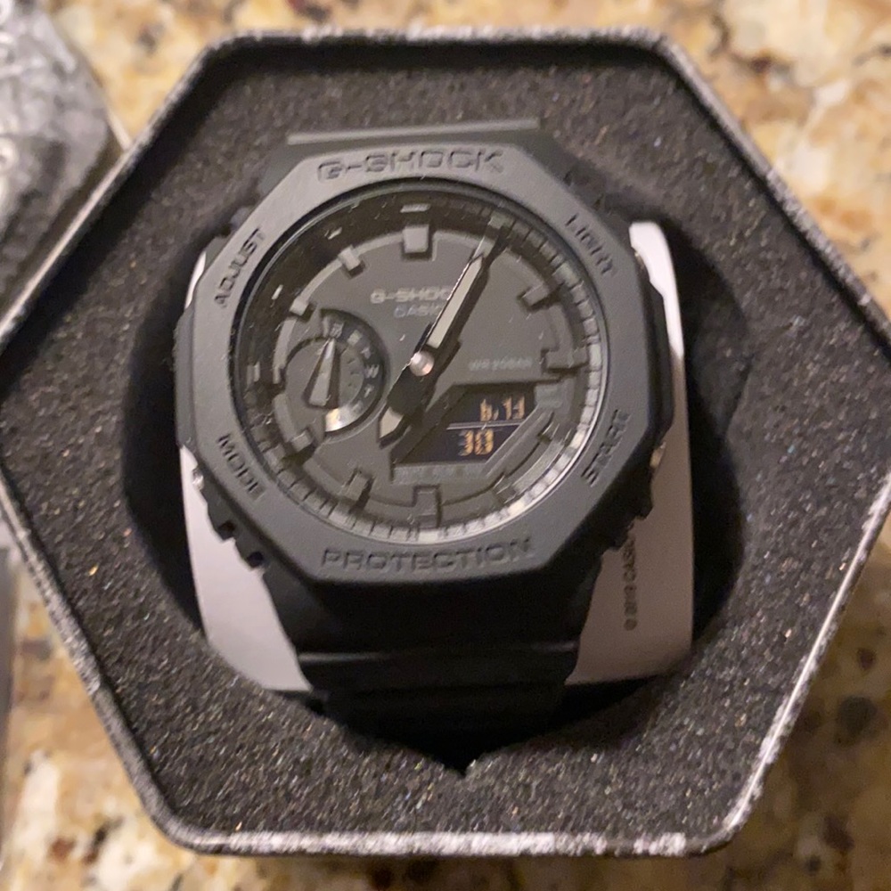 GA2100-1A1 Anna Digi Black Shock Resistant Watch